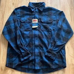 Wrangler Men’s Relaxed Fit Fleece Flannel